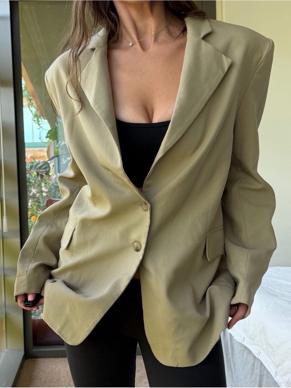 House of CB Tan Oversized Blazer